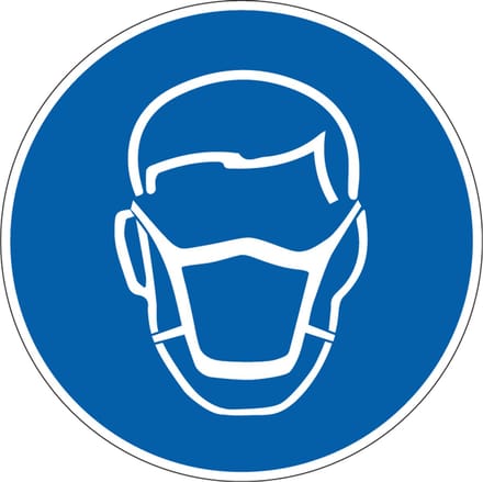 Stofmasker dragen verplicht sticker 150 mm