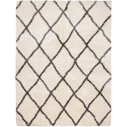 Hoogpolig tapijt Mahara beige 80x150 cm