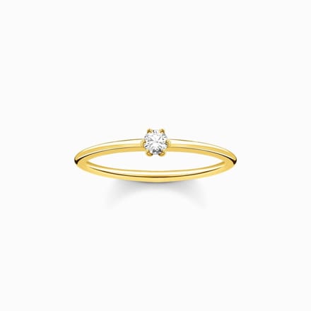 Thomas Sabo - TR2312-414-14-48 - Ring - Dames - 925er Zilver geel verguld - ringmaat 48