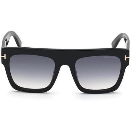 Tom Ford Zonnebril Renee FT0847 01B Glanzend Zwart Grijs Smoke Verloop