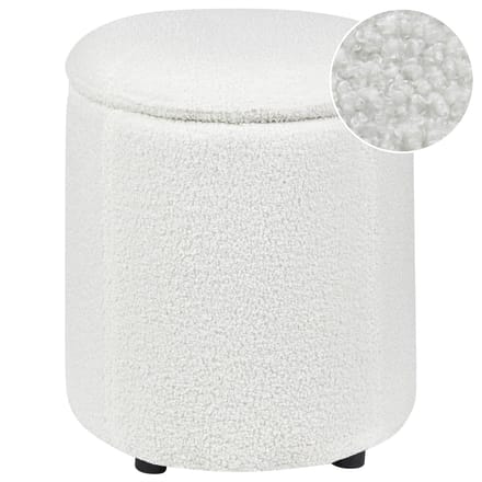 MARYLAND - Poef - Gebroken wit - 38 cm - Bouclé