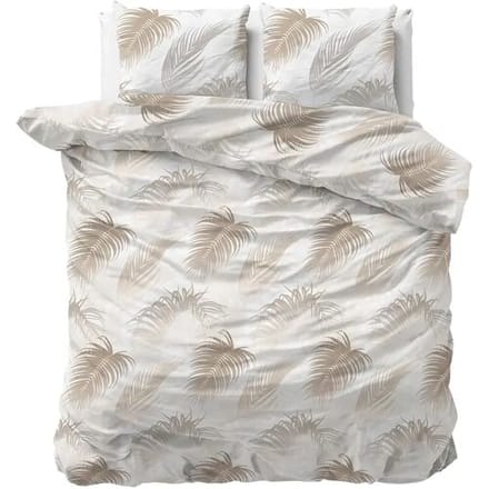 Sleeptime Jayda Dekbedovertrek - 200x200/220 + 2 kussenslopen 60x70 - Taupe - Eenpersoons