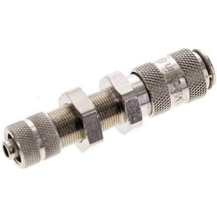 Vernikkeld Messing DN 2.7 (Micro) Luchtkoppeling Snelkoppeling 4x6 mm Push-On Schotkoppeling - CLS2-NB-BN-4