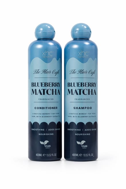 KadootjeThuis.nl Shampoo & Conditioner Set Blueberry Matcha – Haarverzorging Duo – 2x 400 ml