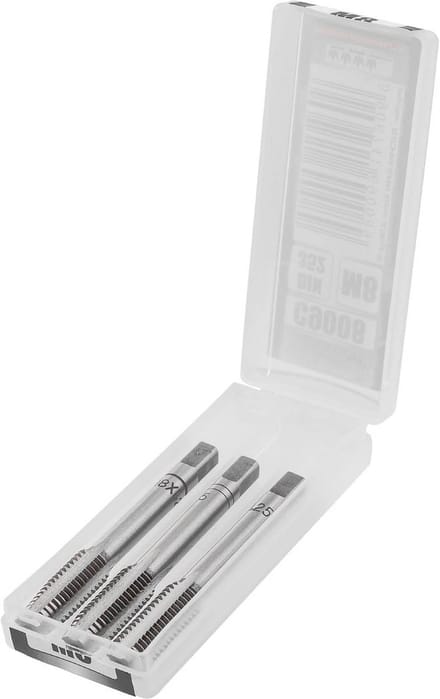 Schroefdraadborenset M3 x 0,5 - 3-in-1 HSS-G - Voorsnijder, Middensnijder en Eindsnijder