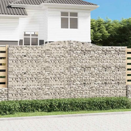 vidaXL - Schanskorven - 10 - st - gewelfd - 400x50x200/220 - cm - ijzer