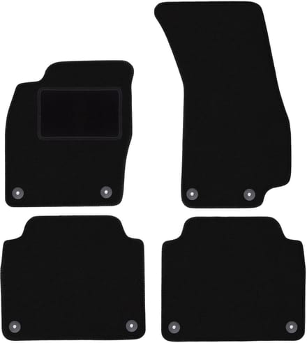 Zwarte velours vloermatten voor: Audi A8 D5 4N sedan (2017-)