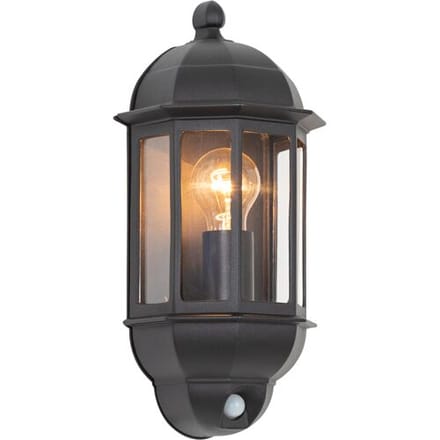 KS Verlichting Verona Muurlamp met Bewegingssensor Zwart