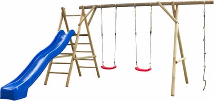 Houten speeltoestel met glijbaan - Noortje