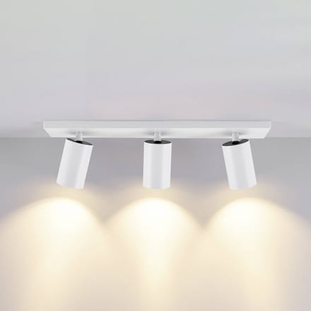 Deko-Light CAN TILT plafondspot, wit, 48 x 9 cm, 3-lamps, metaal GU10