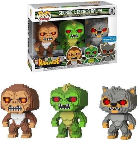8-Bit George Lizzie & Ralph 3-pack Rampage