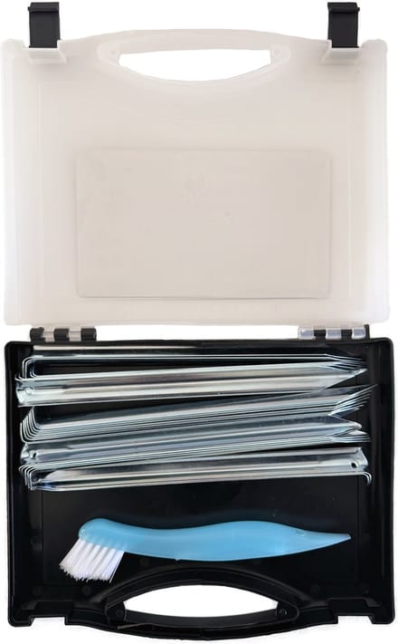 3BMT® Tentharingen Metaal - complete Set met toebehoren in Koffer met Borstel voor Tent - 20 stuks