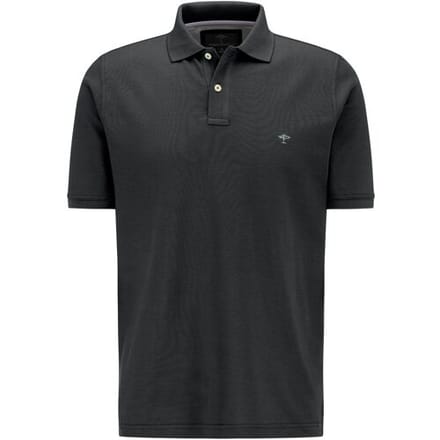 Fynch-Hatton Polo Uni Cotton Zwart / male