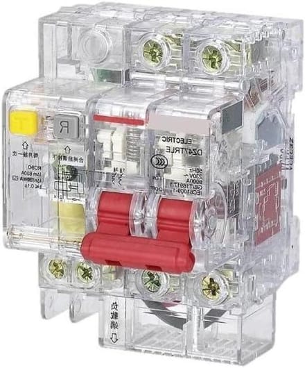 Aardlekschakelaar - Stroomonderbreker - Elektrische Beveiliging - 2P C-type 6kA - 25A 30mA - Transparant