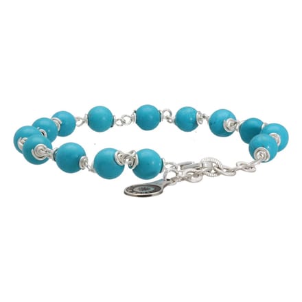 Bela Donaco Armband Wrap Wire B6 – Hubei Turquoise – Sterling Zilver