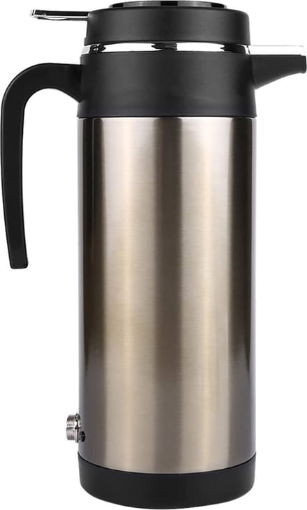 White-Label® Waterkoker 12v voor Auto - Heetwaterdispenser Klein - Zwart