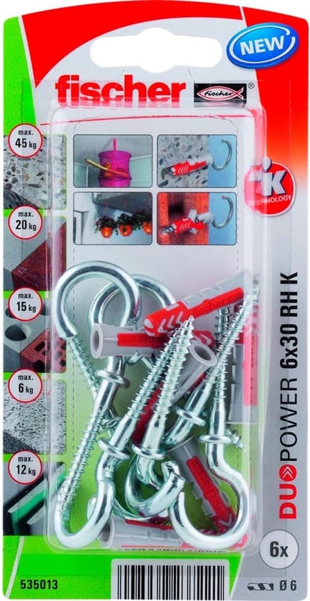 Fischer Universele Plug Duopower Nylon - Diam. 6x30mm - 6 Stuks