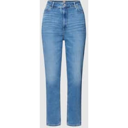 Straight fit jeans met labeldetails, model 'RUTH'