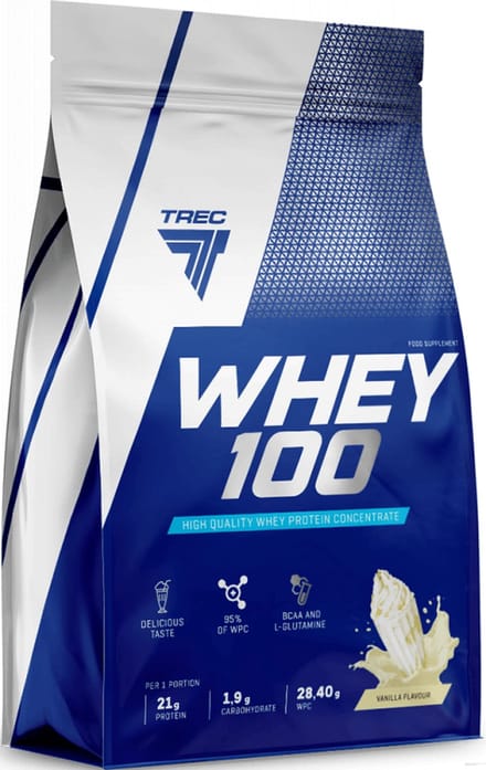 Trec Nutrition Whey 100 (900g) Vanilla - Eiwitten - Wei-eiwit concentraat