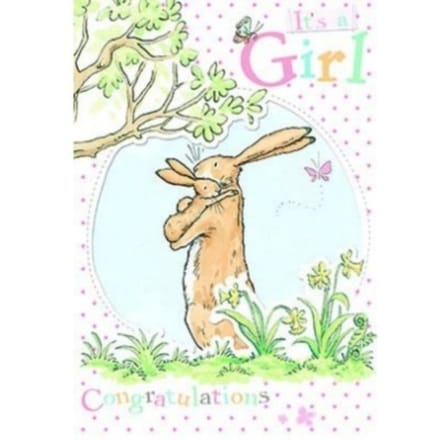 Hazeltje Dubbele Kaart "its A Girl" 14x20cm