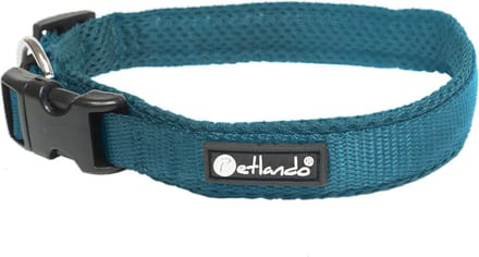 Petlando Hondenhalsband Mesh Petrol - Klikhalsband - 25-30/2 cm