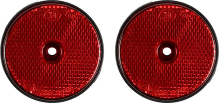 Benson Ronde reflectoren - schroefbevestiging - 60 mm - rood - set van 2
