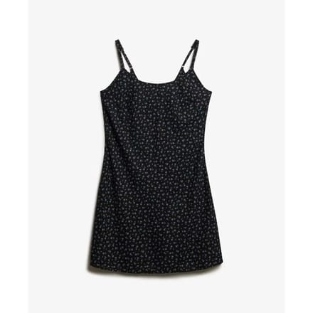 Superdry Printed Cami Mini Mouwloze Korte Jurk Zwart S Vrouw