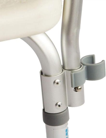 Douchestoel - Douchekruk Badkruk - Veilige Douche - Verstelbare Hoogte - 37.5-50.5 cm - Wit