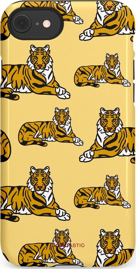 Casetastic hoesje geschikt voor Apple iPhone SE / Apple iPhone 7 / Apple iPhone 8 - Dubbellaagse bescherming - Onzichtbare jager - Fashion Case - Goud Taupe Donkergrijs