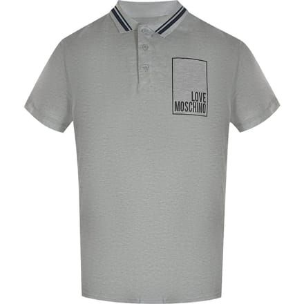 Love Moschino Box Logo Grijze Poloshirt