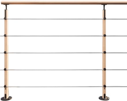 Kordo - Balustrade voor vlakke montage - HESTA - Beuk - 2 m