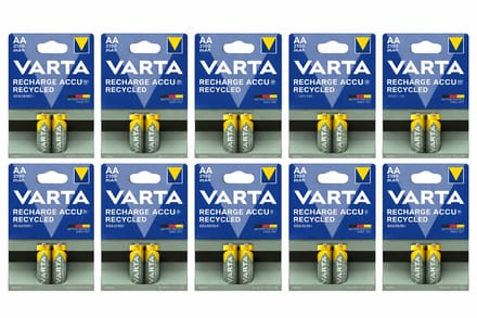 Varta Recharge accu Recycled AA 2100 mAh 20stuks