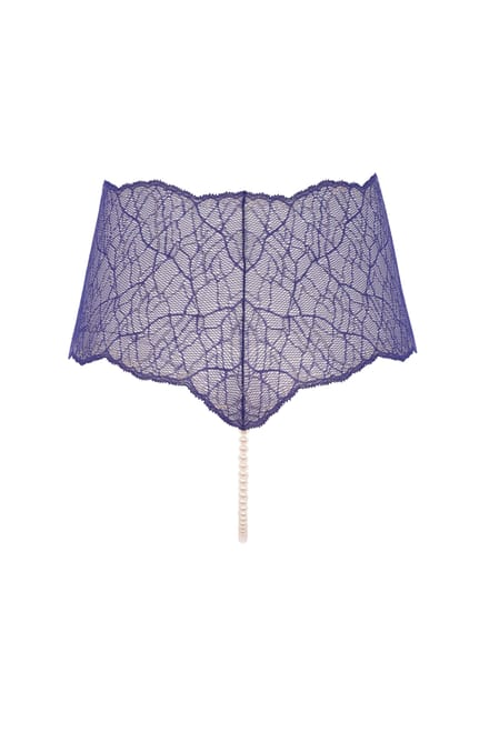 Bracli | Panty Pearl Thong Blue | Luxury Lingerie size Plus size plus