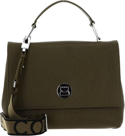 COCCINELLE Leren Handtas Schoudertas Liya Elephant Handbag Loden Kaki