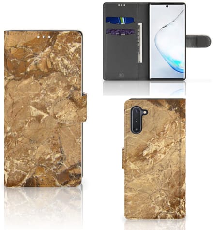 Samsung Galaxy Note 10 Bookcase Marmer Creme