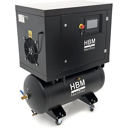 HBM Schroefcompressor 5 PK Gecombineerd met 160 Liter Luchttank (400 Volt)