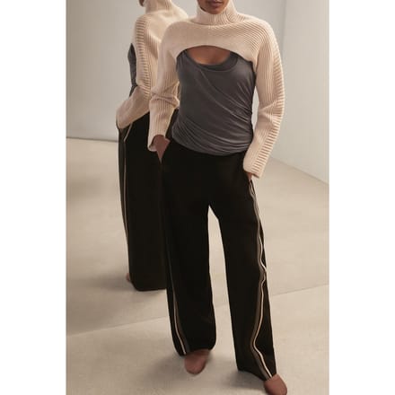 Reiss Cropped Texture Jumper Blush Pink Taglia: L | Maglioni a maglia Outlet | Donna | Rosa