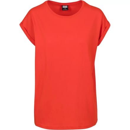 Urban Classics - Extended shoulder Dames T-shirt - S - Oranje