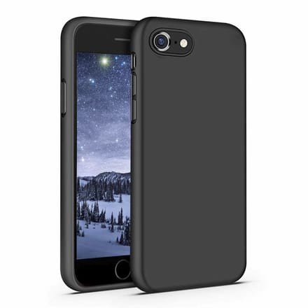Geschik voor iPhone 7/8/SE schaal siliconen Zwart