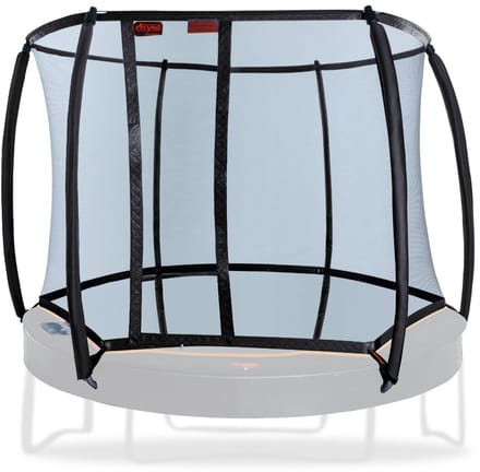 Avyna trampoline veiligheidsnet rond Ø245 (08) - Zwart - Gebogen palen - Royal Class