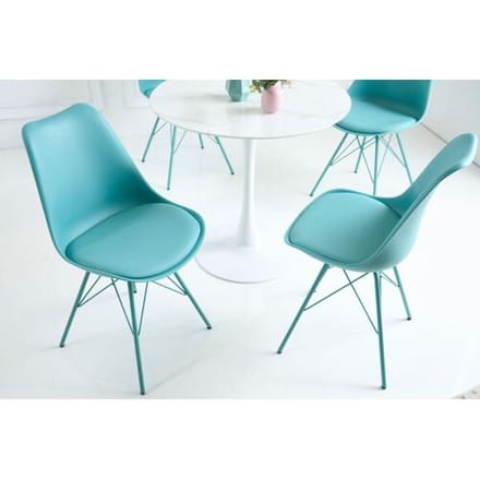 Scandinavische stoel turquoise