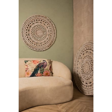 PTMD Wandpaneel Farris - 120x1x120 cm - MDF - Creme