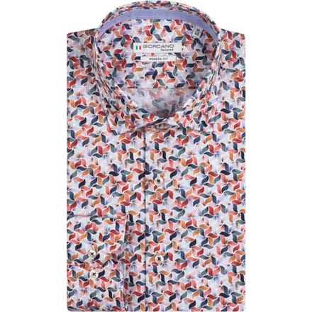 Giordano - Lange mouw overhemd - Mannen - XL - Red - Katoen - 317810