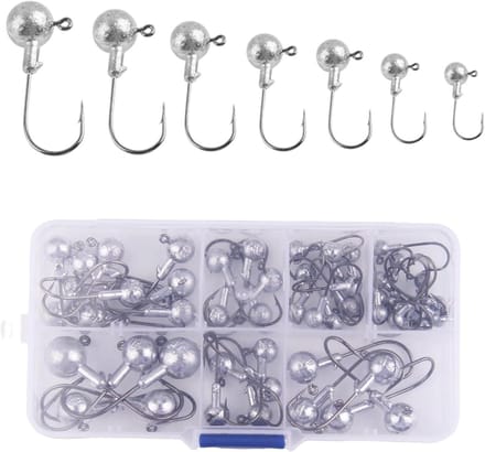 Loodkoppen set - Visaccessoires - Vissen - Verschillende gewichten - 52 stuks - Grijs