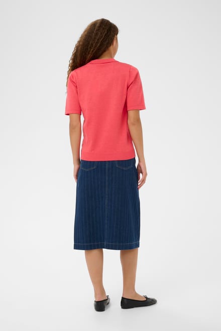 Saint Tropez MilaSZ Polo SS Pullover Dames Trui - Honeysuckle Melange