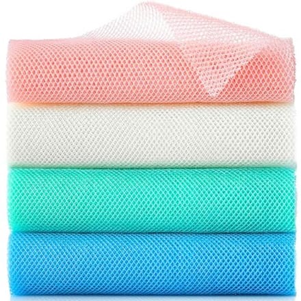 4 stuks Exfoliërende Netten - Lange Sponzen voor Douche en Bad