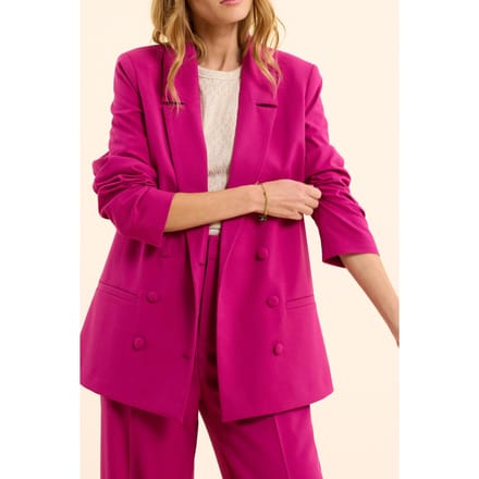 ICode Purple Double-breasted Suit Jacket Violine Taglia: 42 | Blazers Outlet | Donna