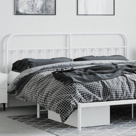 vidaXL - Vervangend - hoofdbord - metaal - wit - 200 - cm