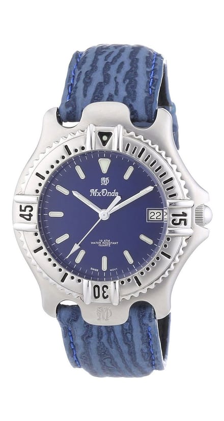 Mx Onda 32-6200-99 Horloge - Leer - Blauw - Ø 38 mm