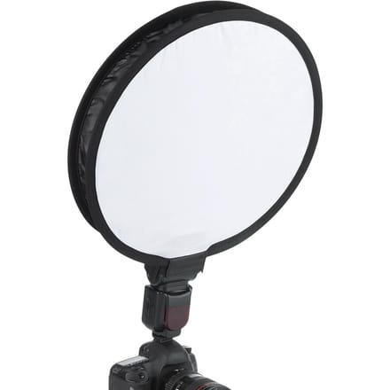40CM Draagbare Opvouwbare Ronde Vorm Speedlite Softbox Diffuser voor Camera Flitslicht white